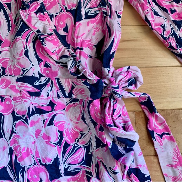Lilly Pulitzer Jessalynne Romper in “Inky Navy Flamingle” - Picture 5 of 7